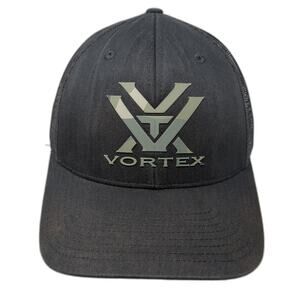 Vortex Mesh Back Trucker Hat Black One Size Adjustable Vent Holes